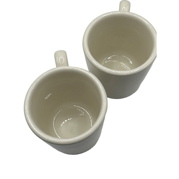 Tuxton Demitasse Cup Mini Mug #14 Espresso Style 2 Piece Coffee Off White 2" - Picture 2 of 6